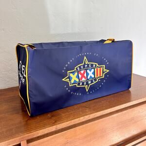 Vintage 1998 Super Bowl XXXII San Diego Duffle Bag Tote “Feel The Power” RARE